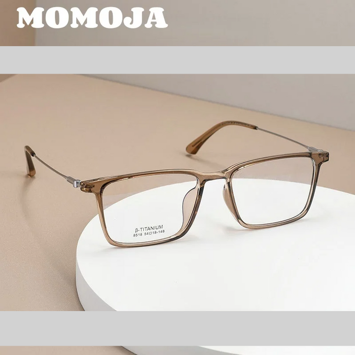 Momoja Unisex Full Rim Square Tr 90 Titanium Eyeglasses 78518