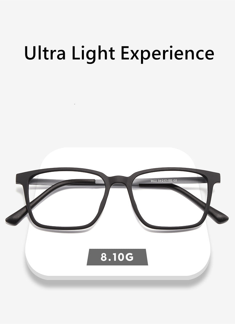 Kocolior Unisex Full Rim Square Tr 90 Titanium Hyperopic Reading Glasses 8922.