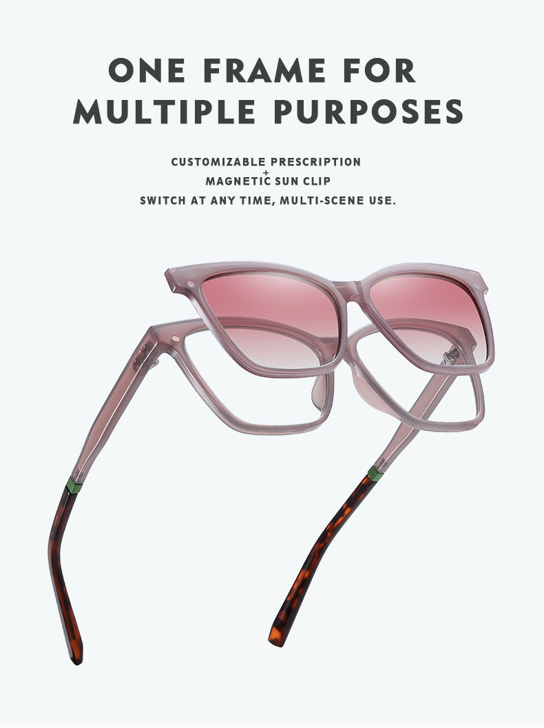 Kansept Womens Full Rim Cat Eye Tr 90 Reading Glasses Clip On Sunglasses 7704 — view 5 | Kansept at FuzWeb