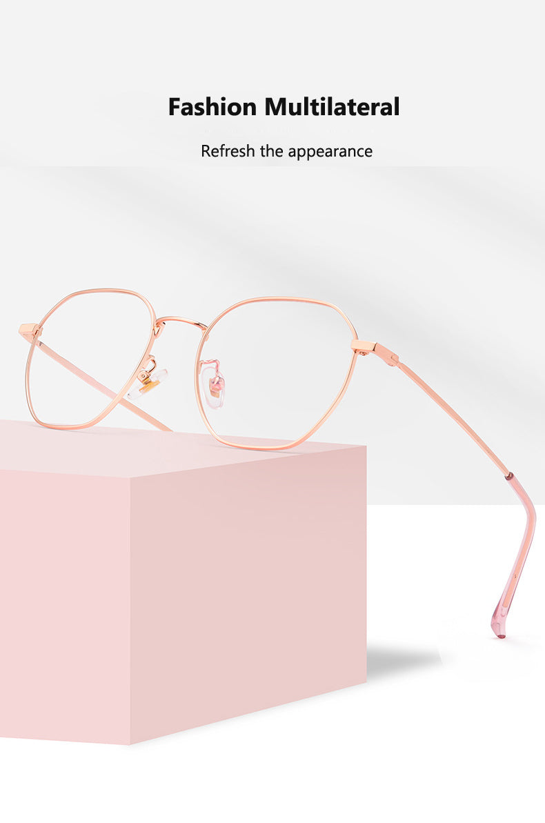Oveliness Women's Full Rim Round Square Titanium Eyeglasses 2018.