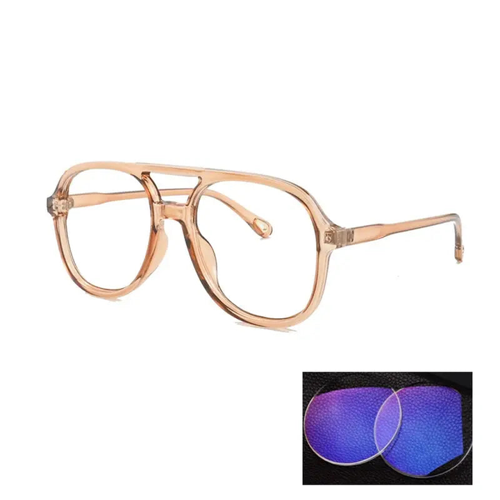 Kocolior Unisex Full Rim Square Double Bridge Tr 90 Reading Glasses 73312.