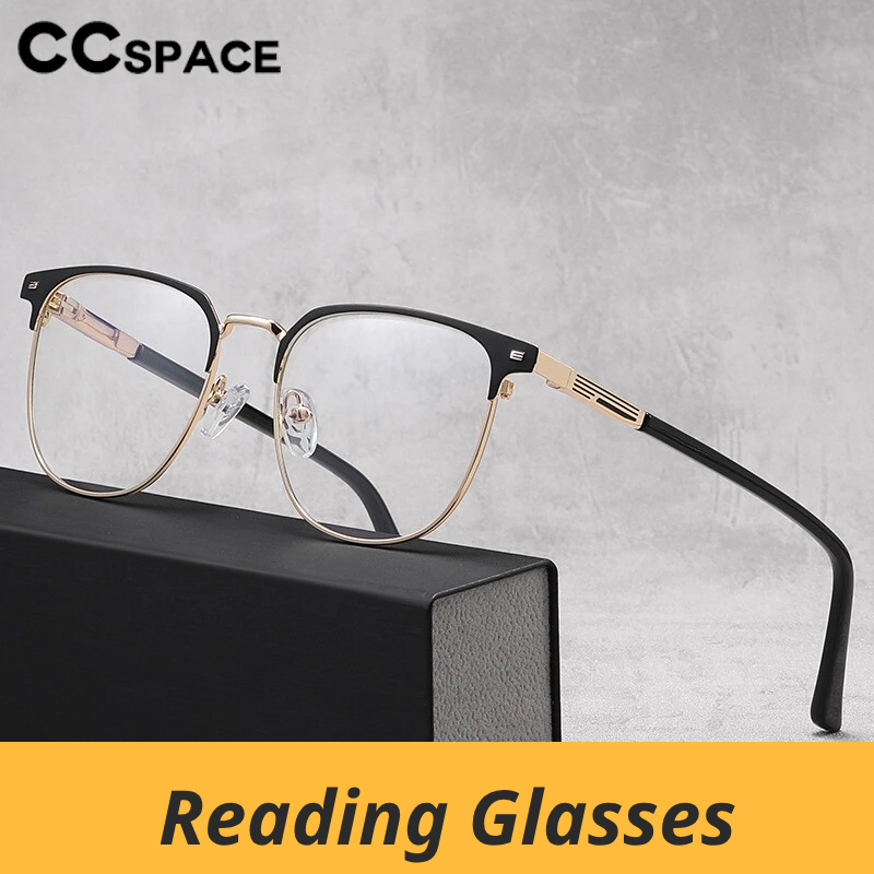 CCspace Women's Full Rim Square Tr 90 Alloy Reading Glasses 312847