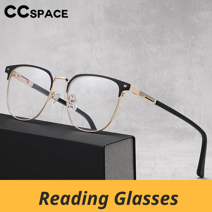 CCspace Women's Full Rim Square Tr 90 Alloy Reading Glasses 312847