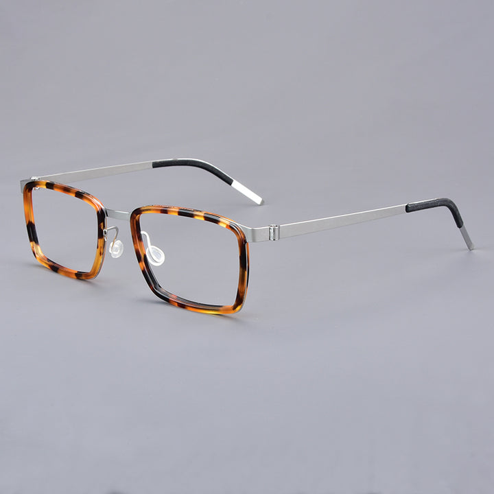 Aimee Unisex Full Rim Square Titanium Acetate Eyeglasses 199711.