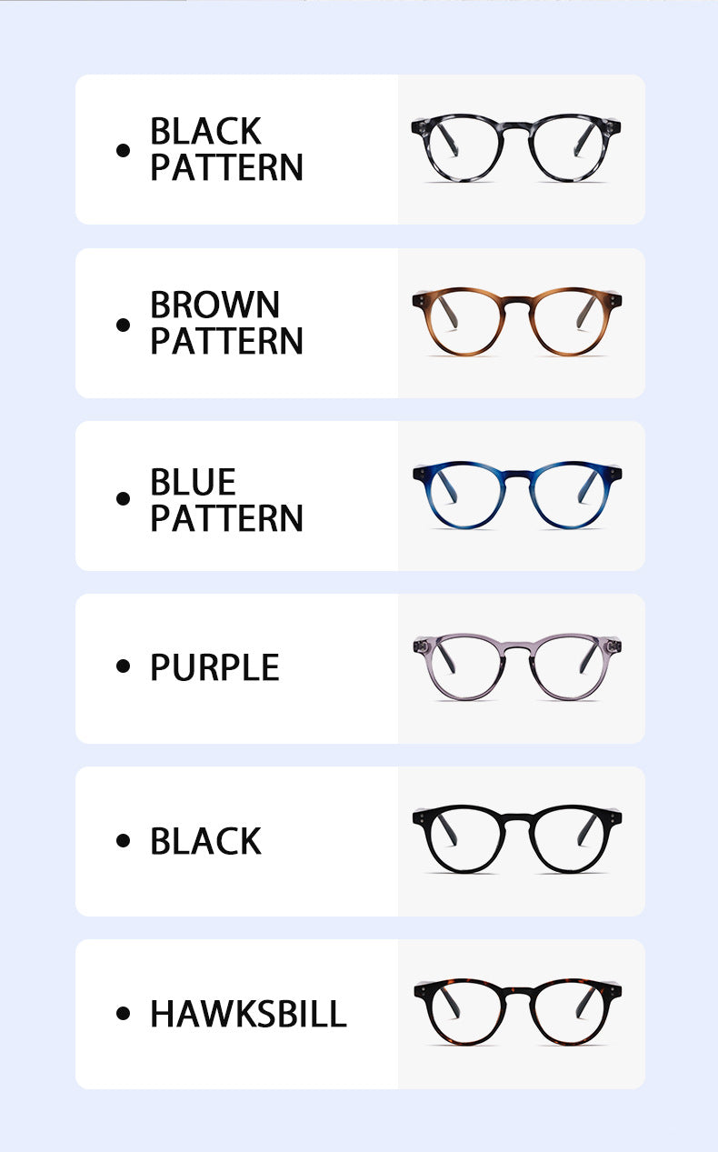 Kocolior Unisex Full Rim Round Acetate Hyperopic Reading Glasses 3313.