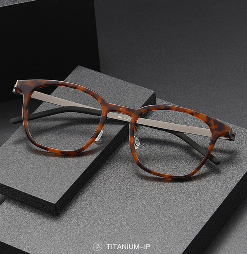 Aimee Womens Full Rim Square Titanium Acetate Eyeglasses 81051 — view 1 | Aimee at FuzWeb