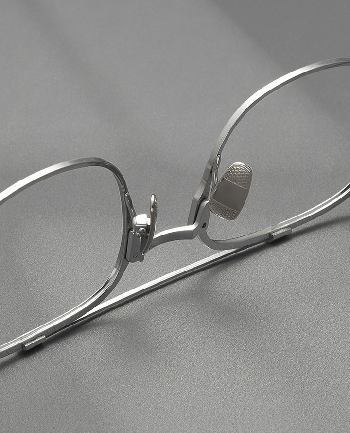 Bobbie Unisex Full Rim Square Double Bridge Titanium Eyeglasses 671319.