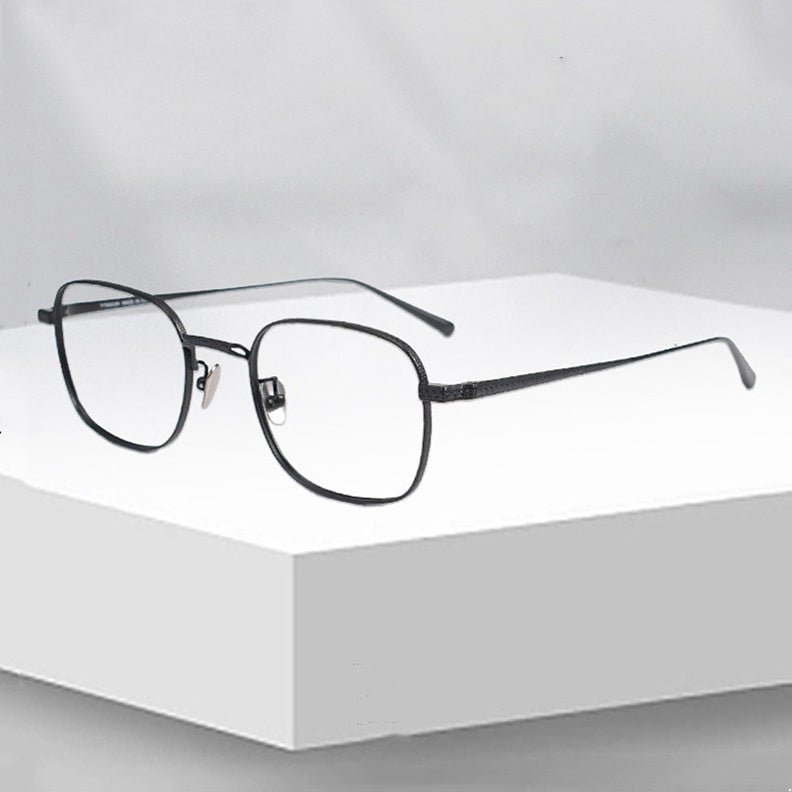 Chashma Unisex Full Rim Round Square Titanium Eyeglasses 881015.