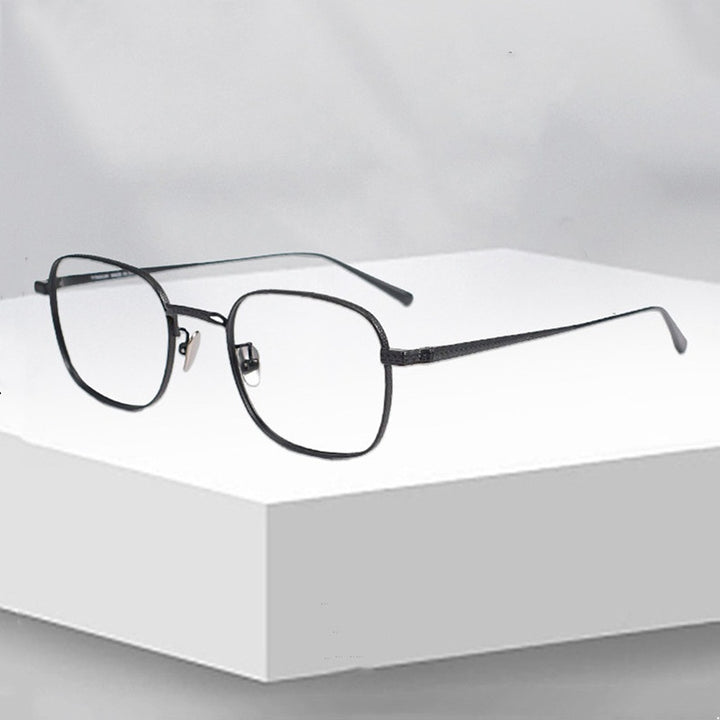 Chashma Unisex Full Rim Round Square Titanium Eyeglasses 881015.
