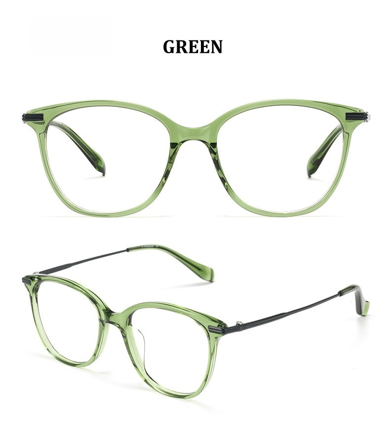Chashma Ochki Womens Full Rim Square Acetate Titanium Eyeglasses 870005 — view 2 | Chashma Ochki at FuzWeb