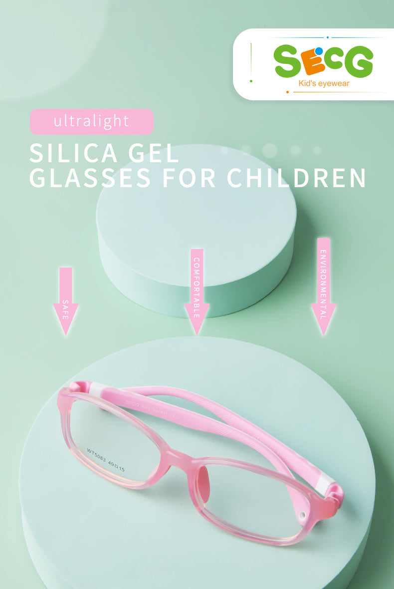 Secg Unisex Youth Full Rim Square Tr 90 Silicone Eyeglasses 5083 — view 1 | Secg at FuzWeb