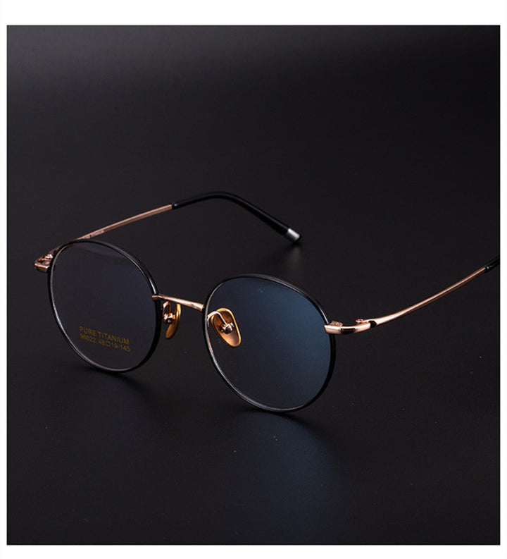 Kocolior Unisex Full Rim Small Round Titanium Eyeglasses 98022 — view 2 | Kocolior at FuzWeb