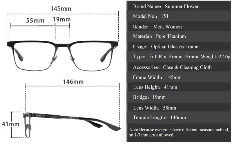 Chashma Mens Full Rim Square Acetate Titanium Eyeglasses 151 — view 1 | Chashma at FuzWeb