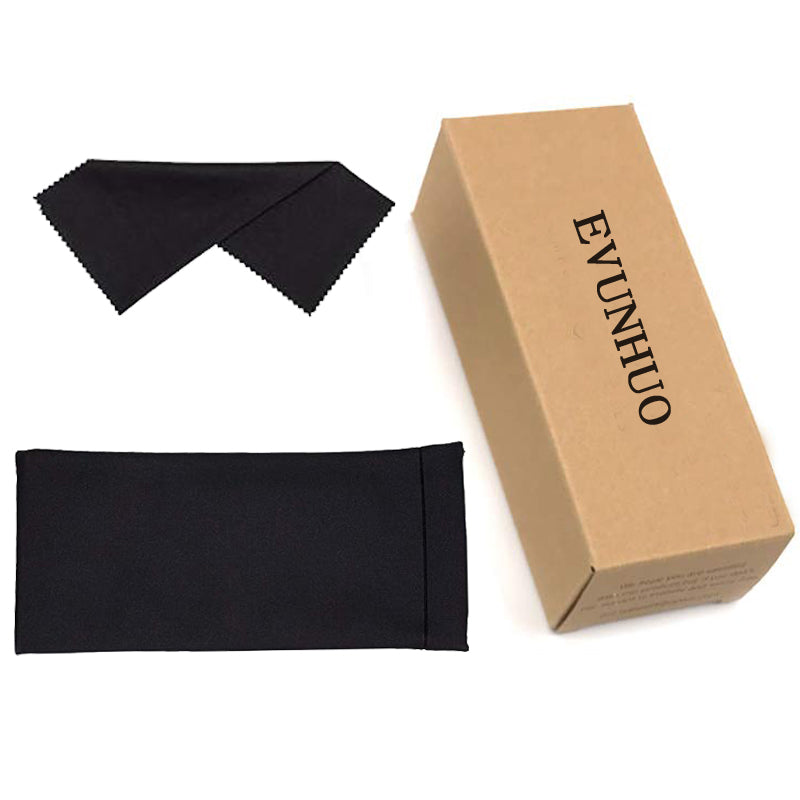 Evunhuo Full Rim Square Titanium Alloy Progressive Reading Glasses 4579.