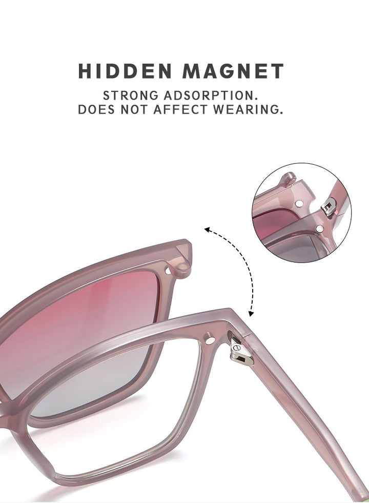 Kansept Womens Full Rim Cat Eye Tr 90 Reading Glasses Clip On Sunglasses 7704 — view 4 | Kansept at FuzWeb