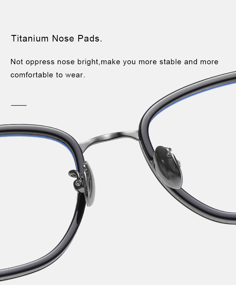 Krasivyy Unisex Full Rim Polygon Square Titanium Acetate Eyeglasses 46089.