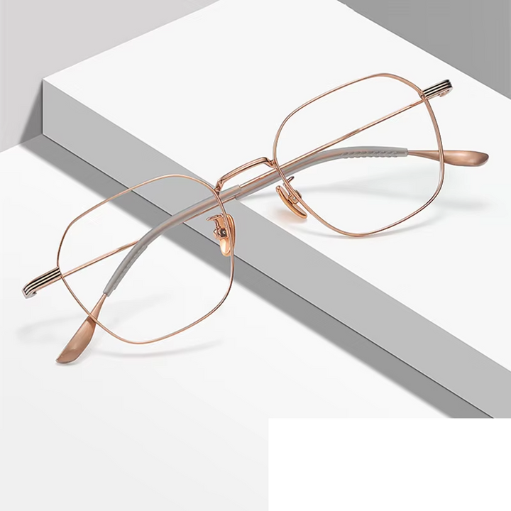 Kocolior Women's Full Rim Polygon Square Titanium Eyeglasses 42419