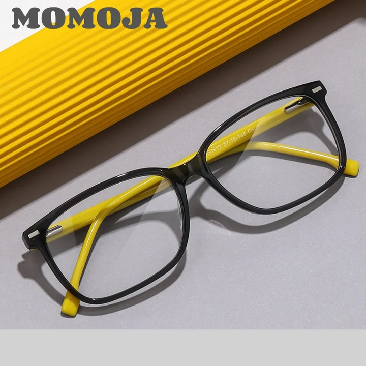 Momoja Unisex Full Rim Square Acetate Eyeglasses 71817