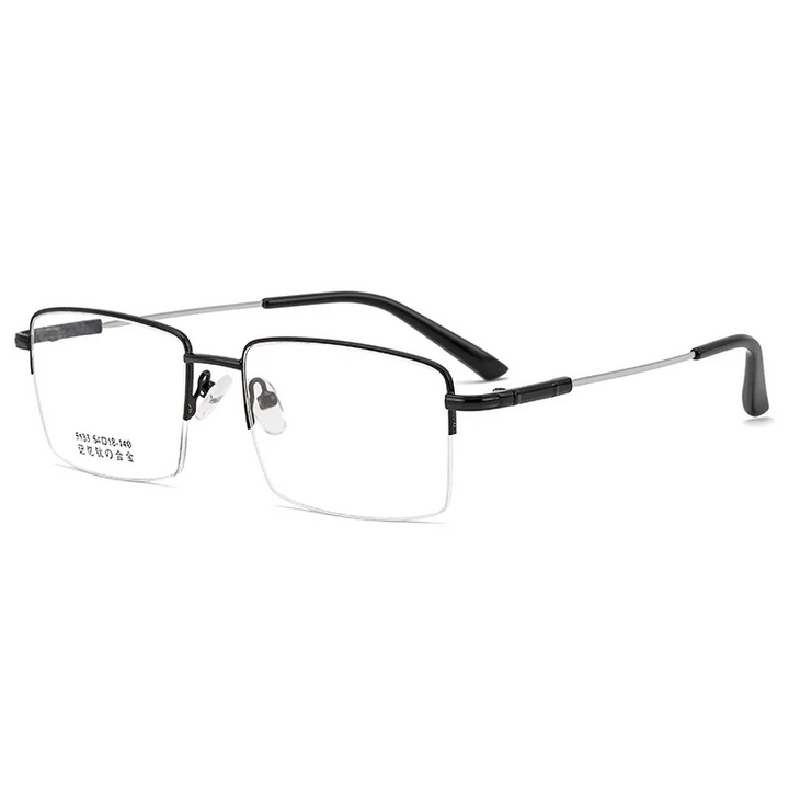 Gmei Optical 5133 unisex semi-rimless titanium alloy prescription eyeglasses — view 3