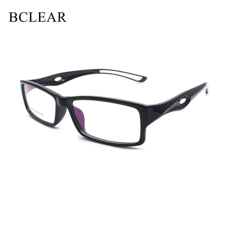 Bclear Unisex Full Rim Rectangle Tr 90 Titanium Eyeglasses 46060.