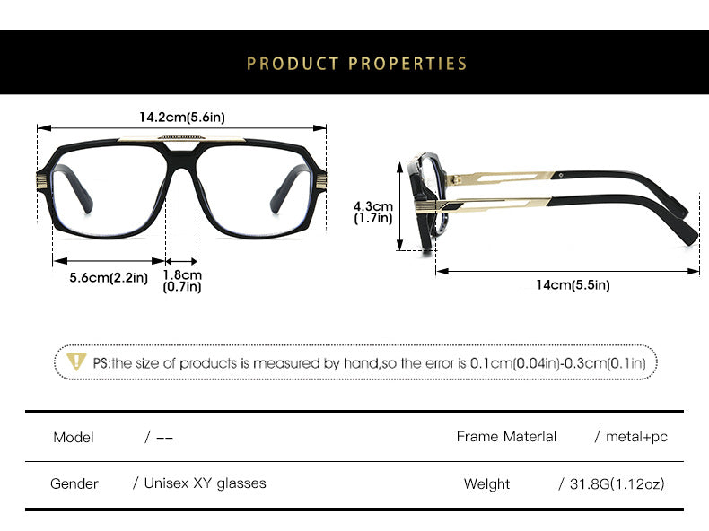 Kocolior Unisex Full Rim Square Double Bridge Tr 90 Alloy Photochromic Reading Glasses 242268 — view 1 | Kocolior at FuzWeb