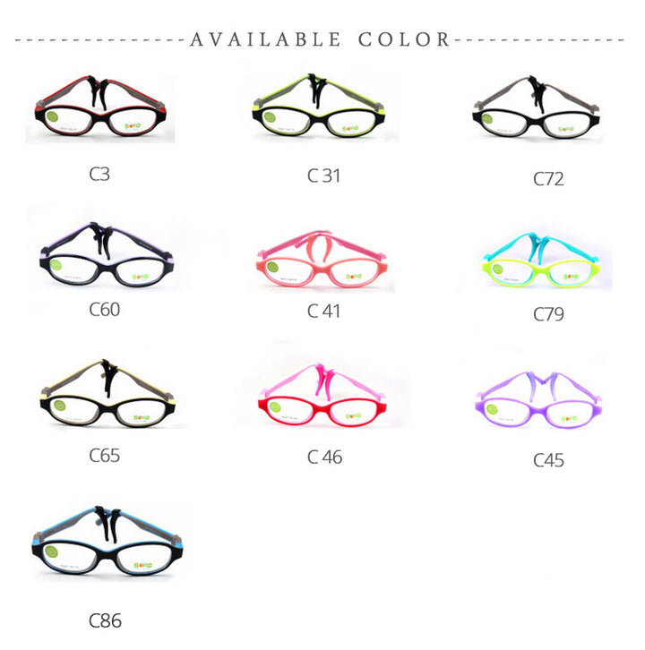 Secg Unisex Youths Full Rim Oval Tr 90 Silicone Eyeglasses 3011 — view 2 | Secg at FuzWeb