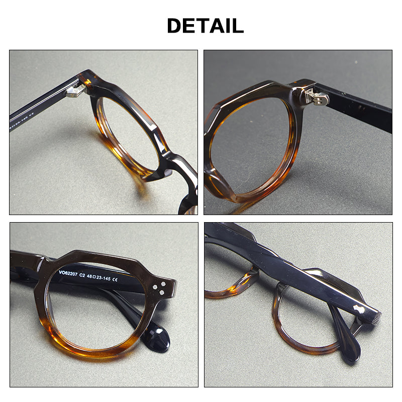 Gatenac Unisex Full Rim Flat Top Oval Acetate Reading Glasses G62207 — view 2 | Gatenac at FuzWeb