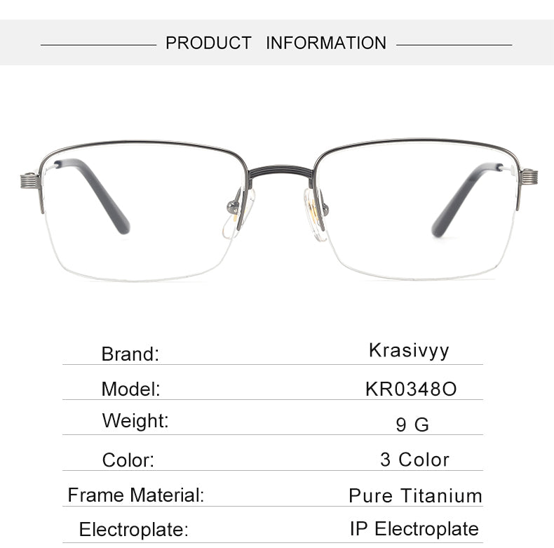 Krasivyy Womens Full Rim Square Polygon Titanium Eyeglasses 303480 — view 1 | Krasivyy at FuzWeb