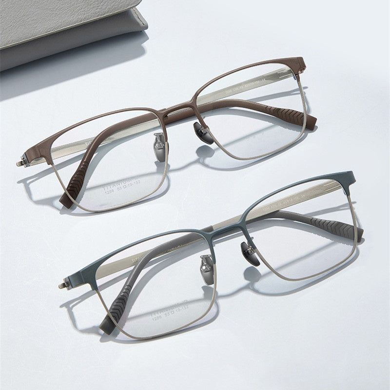 Chashma Ottica Mens Full Rim Square Titanium Eyeglasses 771285 — view 2 | Chashma Ottica at FuzWeb