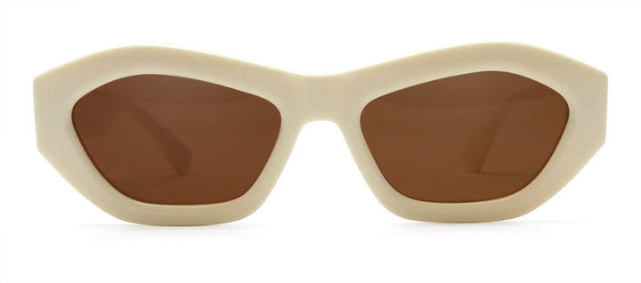 Esnbie Unisex Full Rim Oval Square Thick Acetate Sunglasses 230331.