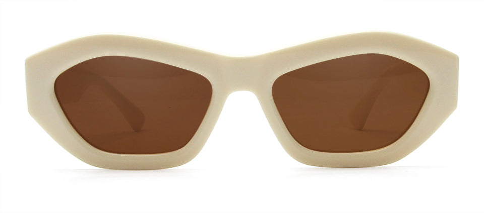 Esnbie Unisex Full Rim Oval Square Thick Acetate Sunglasses 230331.
