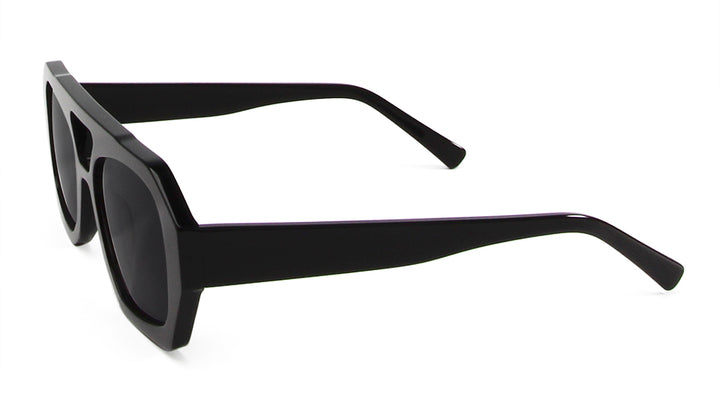 Esnbie Unisex Full Rim Square Double Bridge Acetate Sunglasses 230381.