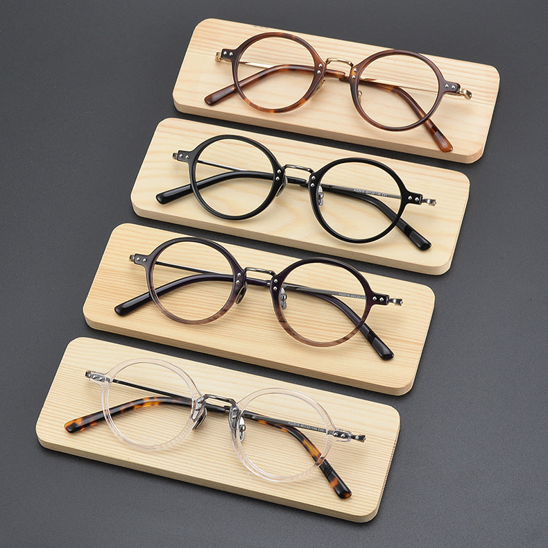 Aimee Womens Full Rim Oval Round Titanium Acetate Eyeglasses 692616 — view 1 | Aimee at FuzWeb
