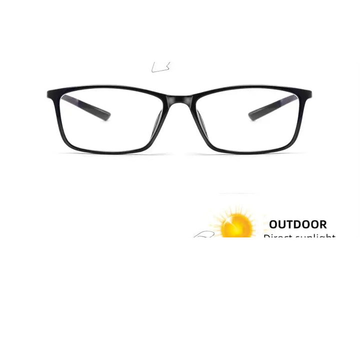 Kocolior Unisex Full Rim Square Carbon Fibre Tr 90 Hyperopic Reading Glasses 0017.