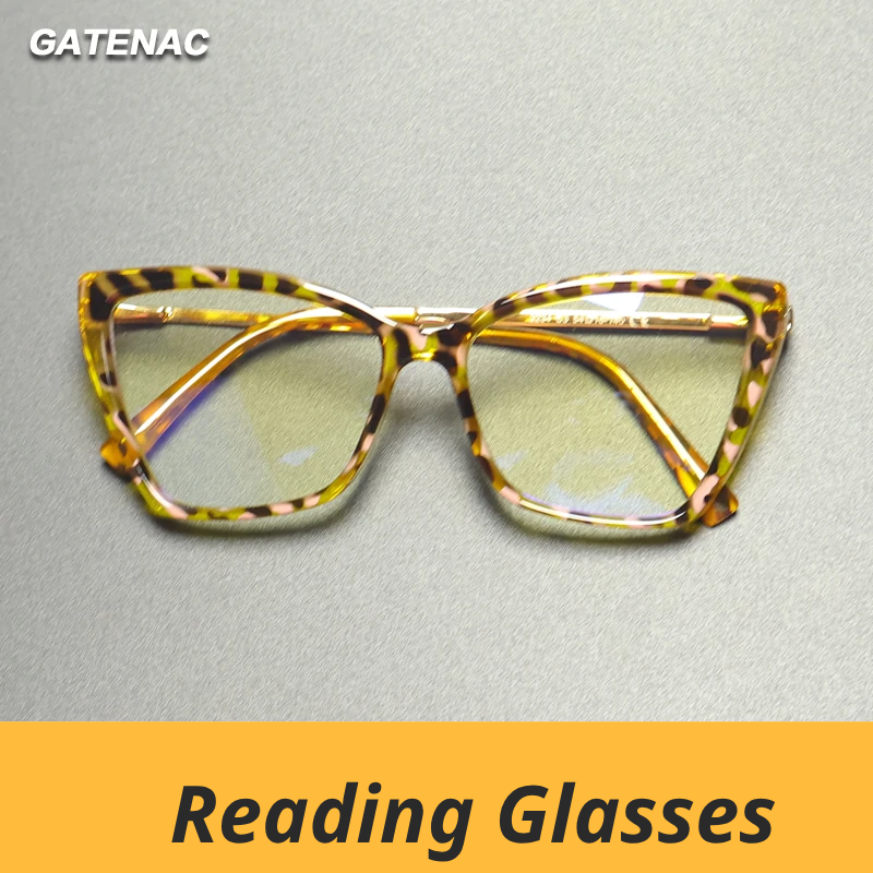 Gatenac Women's Full Rim Cat Eye Tr 90 Titanium Reading Glasses Gx2234