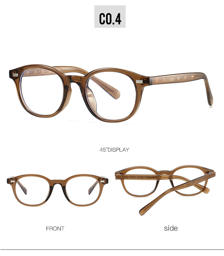 Kocolior Unisex Full Rim Round Tr 90 Photochromic Reading Glasses 28017.