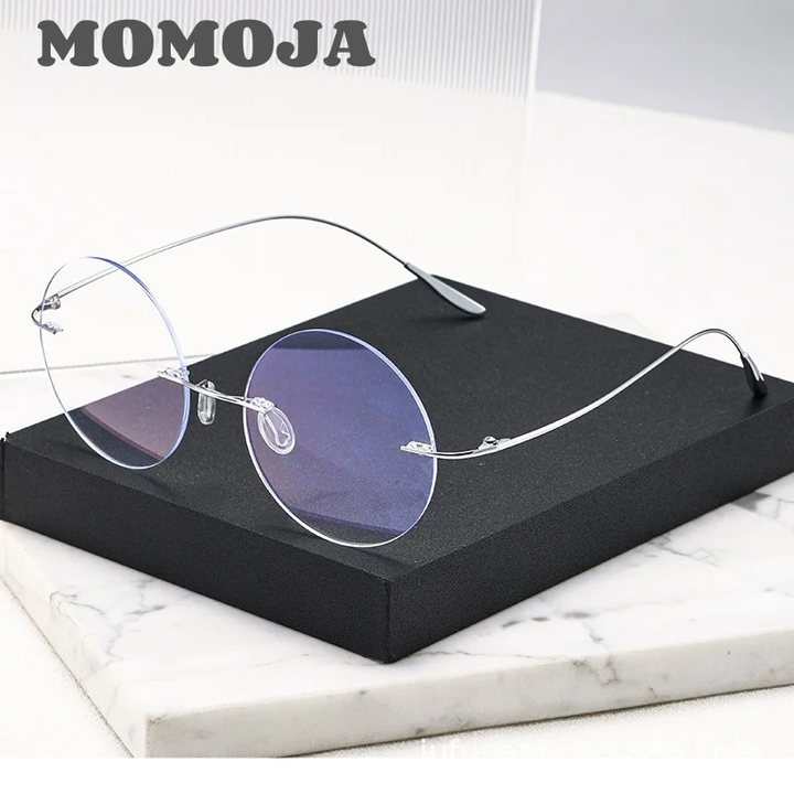 Momoja Women's Rimless Round Titanium-Alloy Eyeglasses 720176