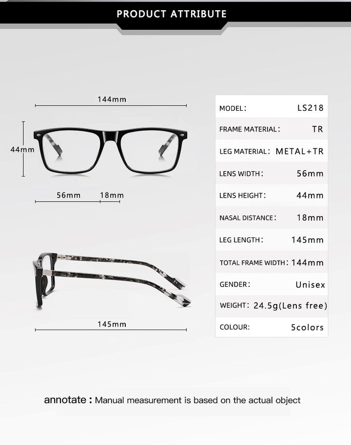 Vicky Mens Full Rim Square Tr 90 Titanium Reading Glasses 77218 — view 1 | Vicky at FuzWeb