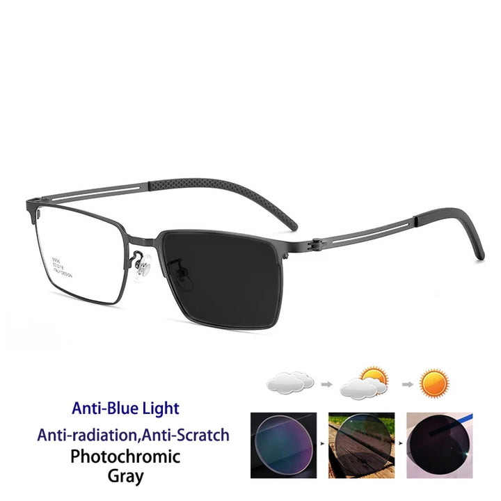 Kocolior Unisex Full Rim Polygon Square Alloy Reading Glasses 79996.