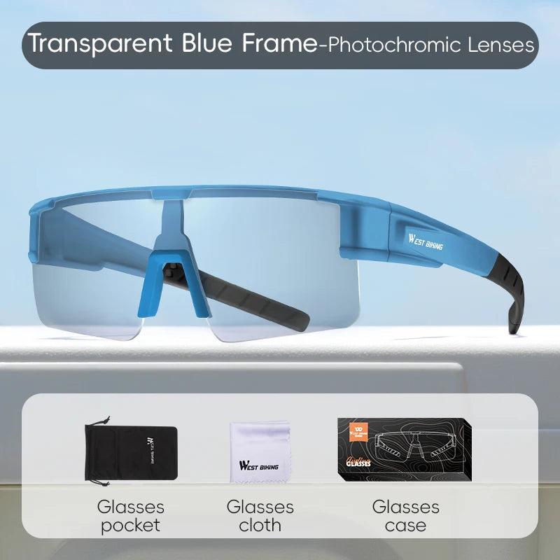West Biking Unisex Semi Rim Square Over Frame Polycarbonate Sunglasses 770703 - FuzWeb