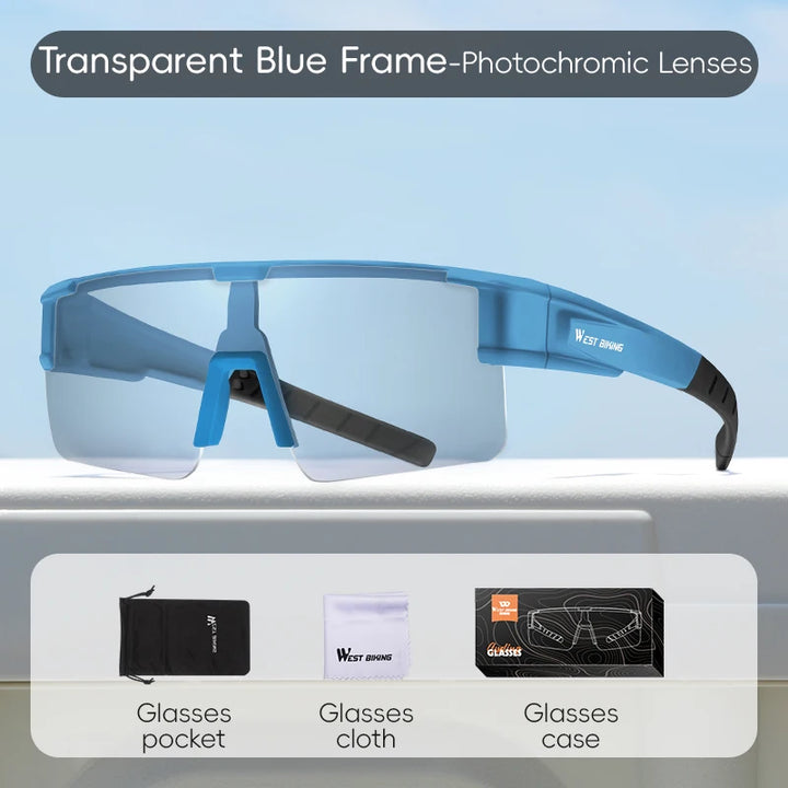 West Biking Unisex Semi Rim Square Over Frame Polycarbonate Sunglasses 770703 - FuzWeb