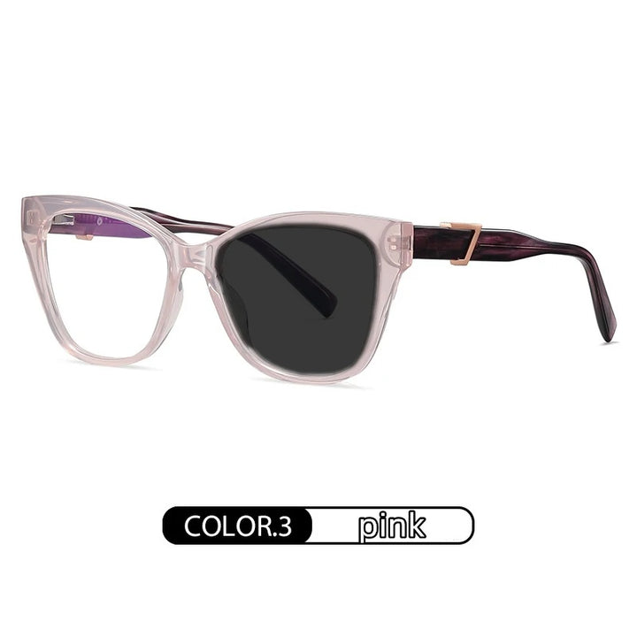 Kocolior Unisex Full Rim Cat Eye Acetate Alloy Hyperopic Reading Glasses C909.