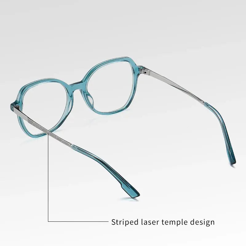 Gmei Womens Full Rim Square Acetate Alloy Eyeglasses 9225 — view 5 | Gmei Optical at FuzWeb