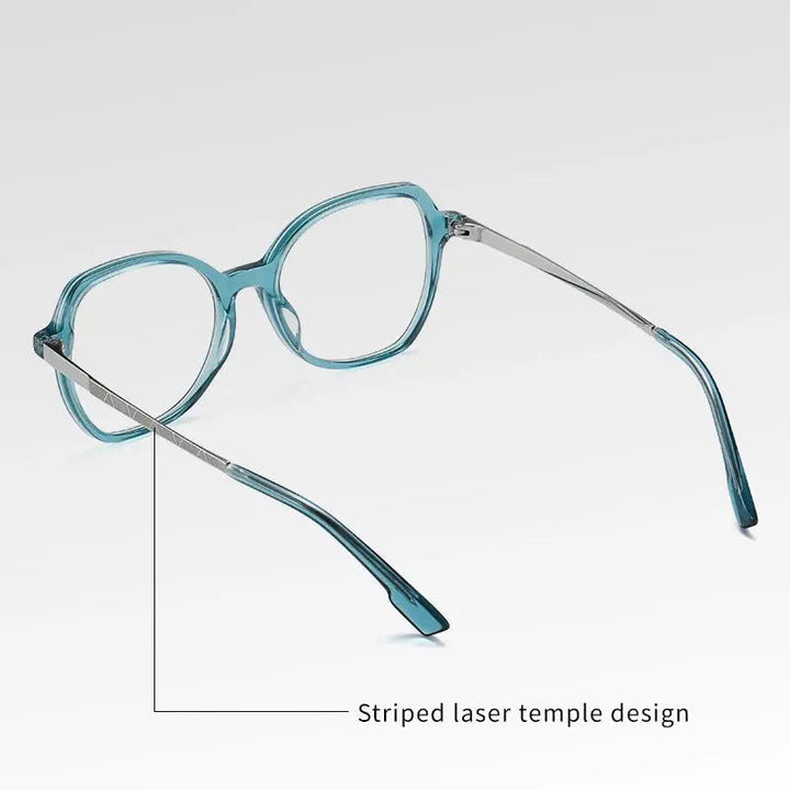Gmei Womens Full Rim Square Acetate Alloy Eyeglasses 9225 — view 5 | Gmei Optical at FuzWeb