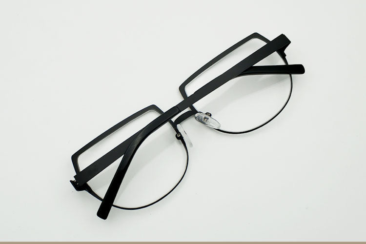 Yujo Unisex Cosplay Full Rim Flat Top Round Alloy Eyeglasses Y007 — view 4 | Yujo at FuzWeb