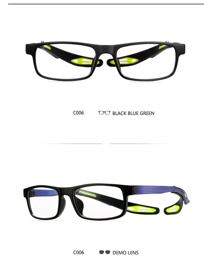 Oveliness Unisex Full Rim Square Tr 90 Titanium Sport Eyeglasses Olad55p — view 9 | Oveliness at FuzWeb