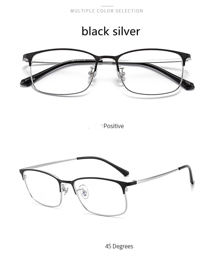 Kocolior Unisex Full Rim Square Alloy Hyperopic Reading Glasses 38010.
