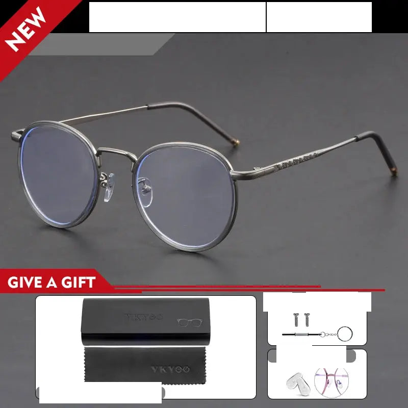 VIcky Unisex Full Rim Oval Round Tr 90 Titanium Reading Glasses 10437.