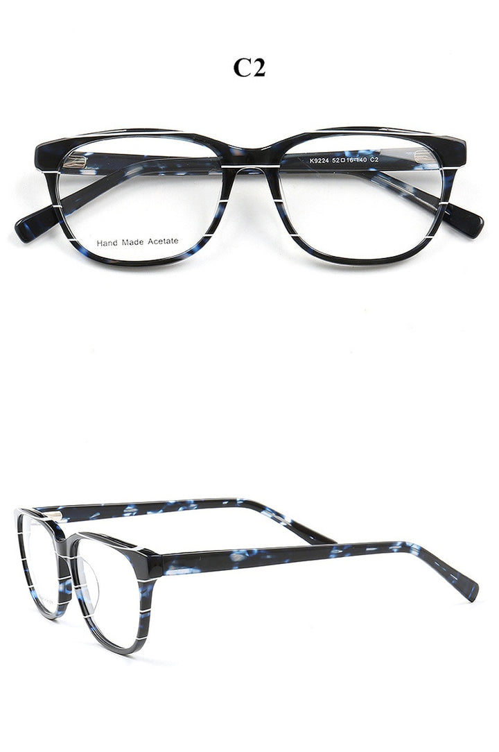 Chashma Ochki Unisex Full Rim Square Cat Eye Acetate Eyeglasses 9224.