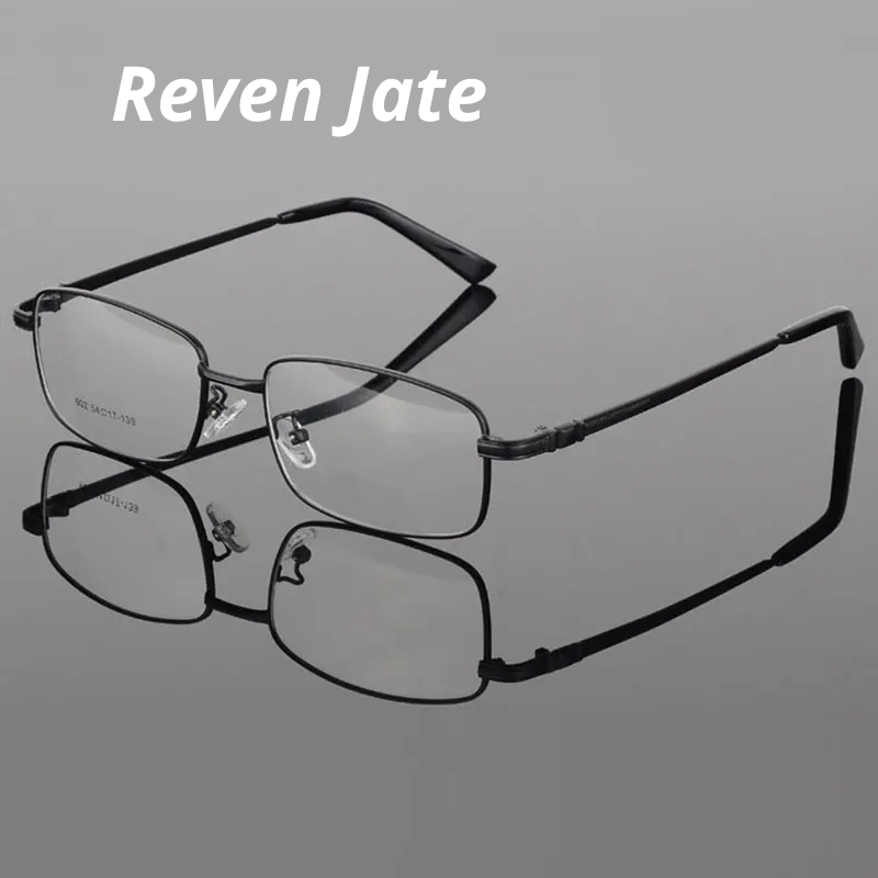 Reven Jate Unisex Full Rim Square Alloy Eyeglasses 66902